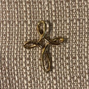 14KT Electroplated Gold Cross Pendant